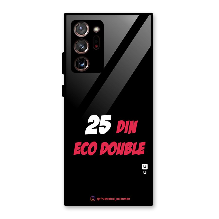 25 Din Eco Double Black Glass Back Case for Galaxy Note 20 Ultra
