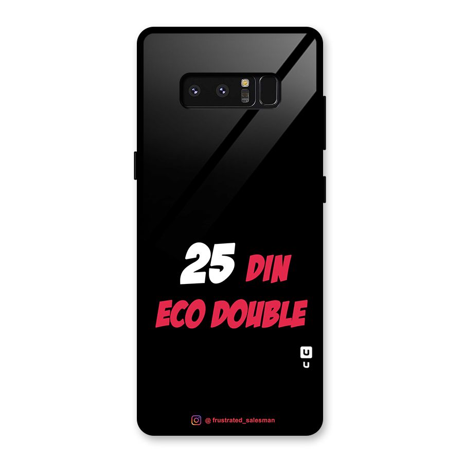 25 Din Eco Double Black Glass Back Case for Galaxy Note 8