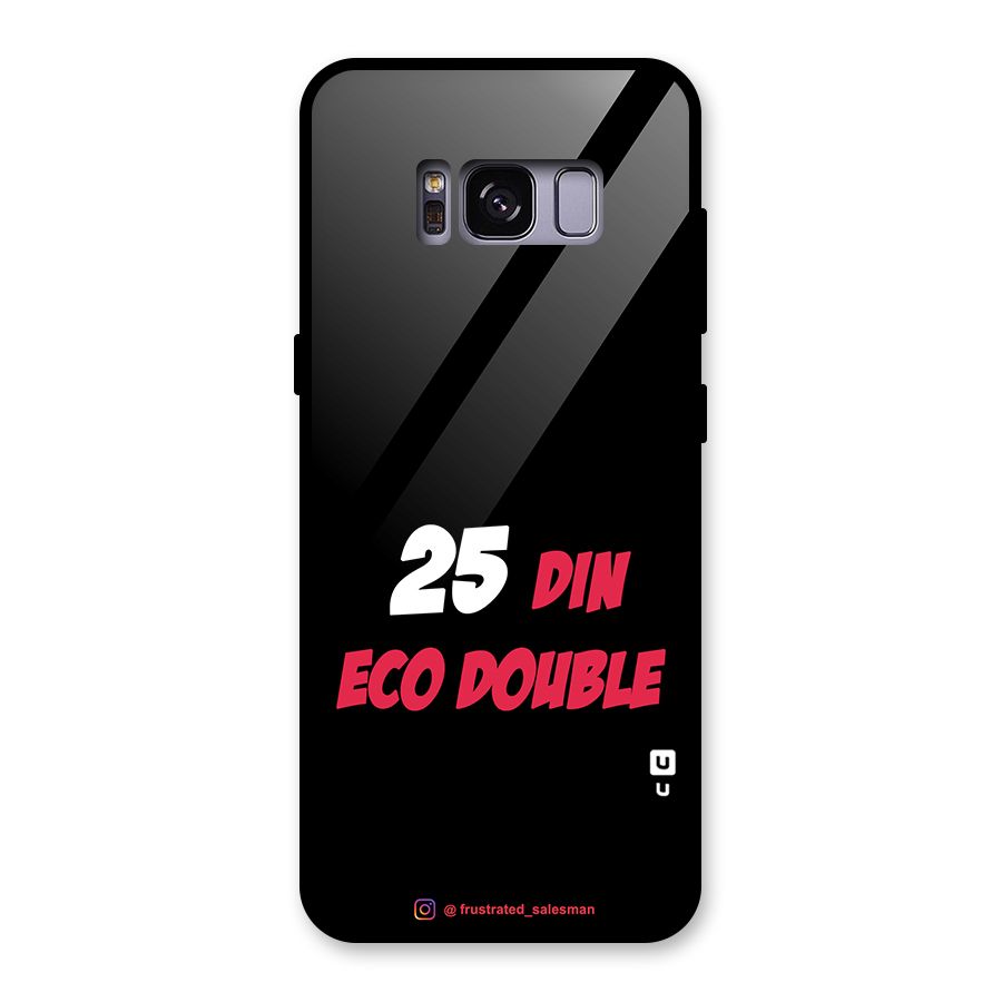 25 Din Eco Double Black Glass Back Case for Galaxy S8