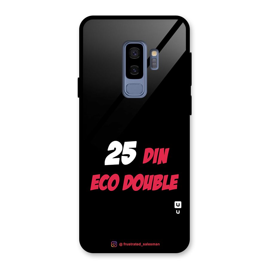 25 Din Eco Double Black Glass Back Case for Galaxy S9 Plus