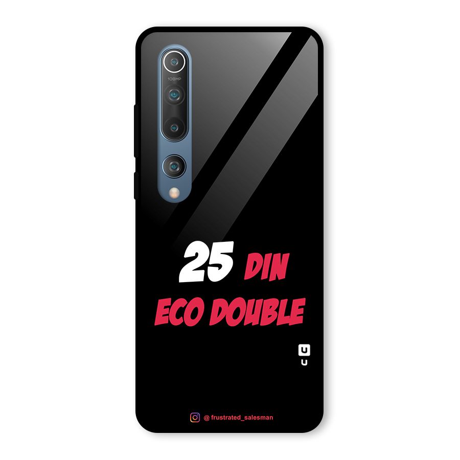 25 Din Eco Double Black Glass Back Case for Mi 10