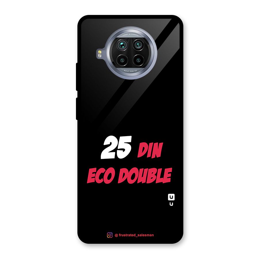 25 Din Eco Double Black Glass Back Case for Mi 10i
