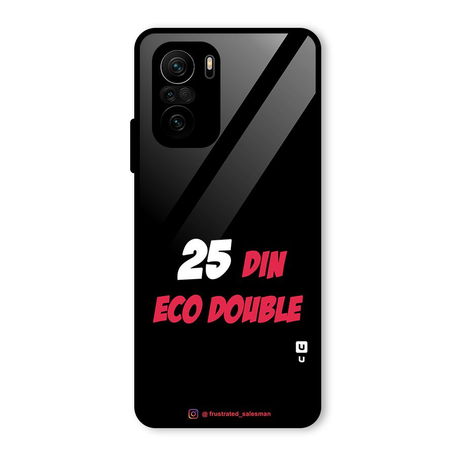25 Din Eco Double Black Glass Back Case for Mi 11x