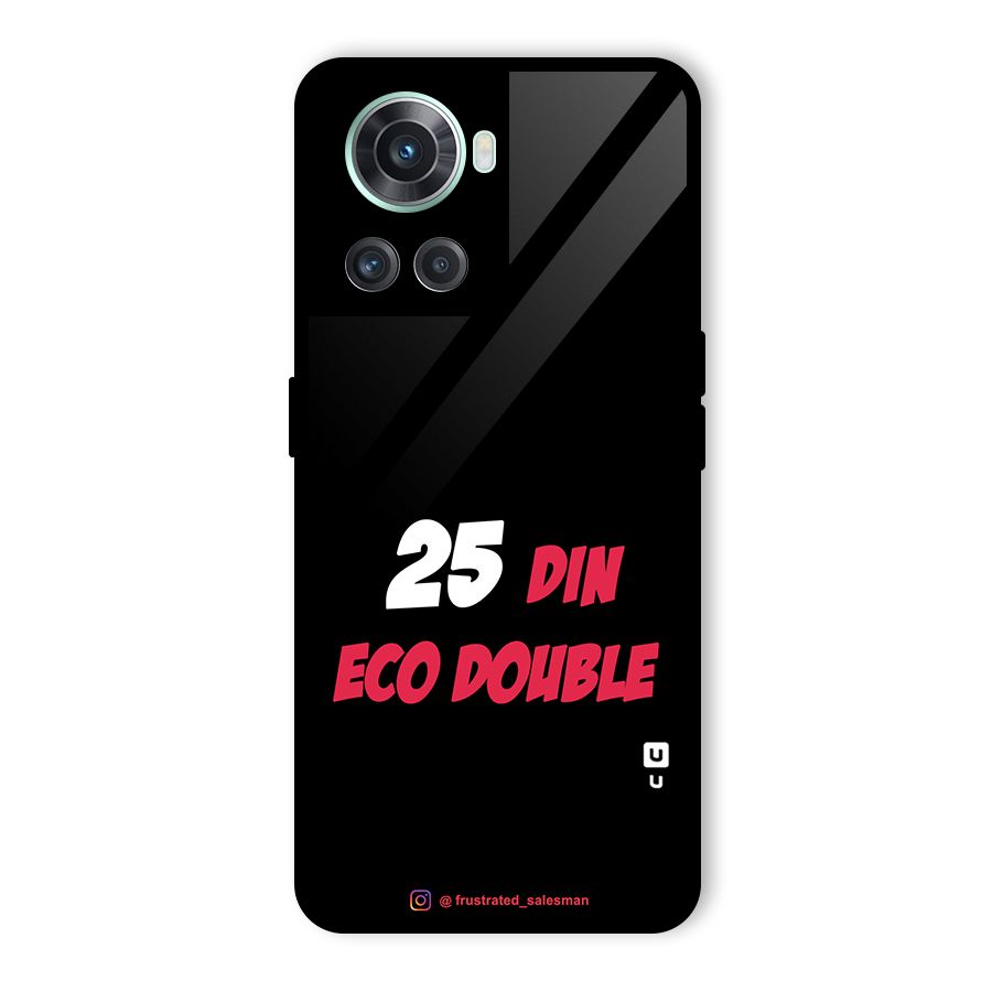 25 Din Eco Double Black Glass Back Case for OnePlus 10R