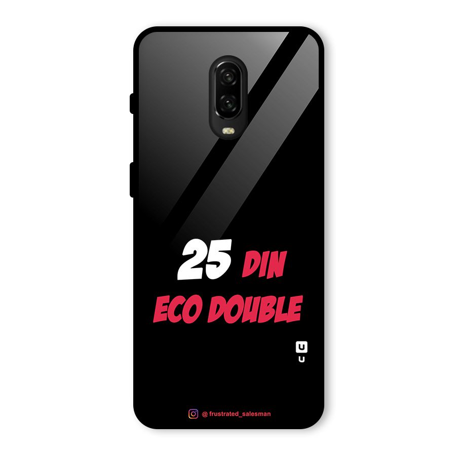 25 Din Eco Double Black Glass Back Case for OnePlus 6T