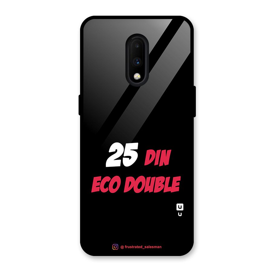 25 Din Eco Double Black Glass Back Case for OnePlus 7