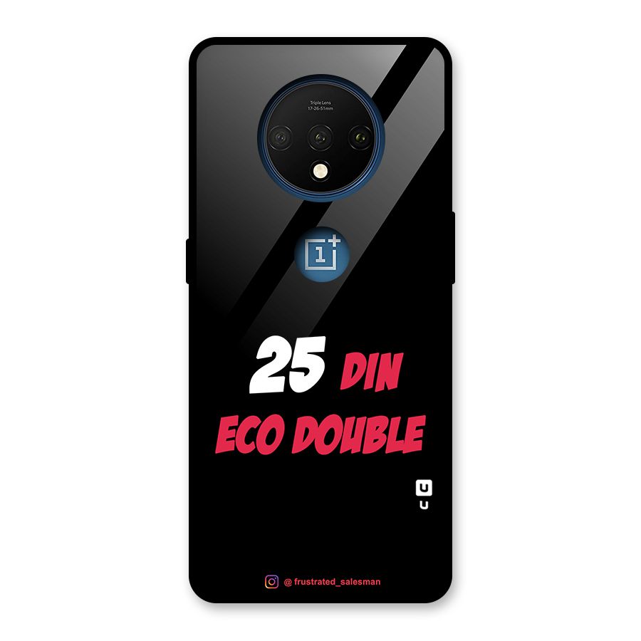 25 Din Eco Double Black Glass Back Case for OnePlus 7T