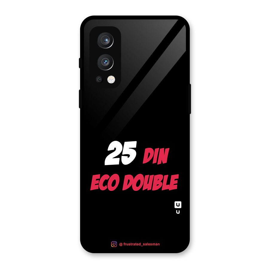 25 Din Eco Double Black Glass Back Case for OnePlus Nord 2 5G
