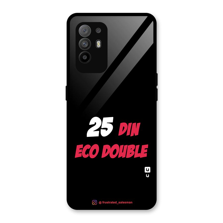 25 Din Eco Double Black Glass Back Case for Oppo F19 Pro Plus 5G