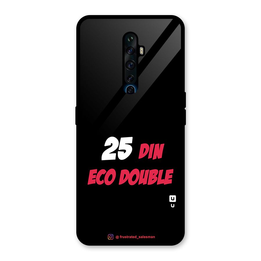 25 Din Eco Double Black Glass Back Case for Oppo Reno2 Z