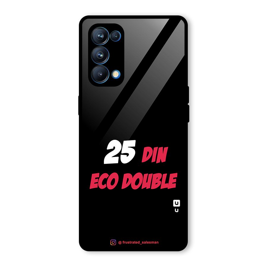 25 Din Eco Double Black Glass Back Case for Oppo Reno5 Pro 5G