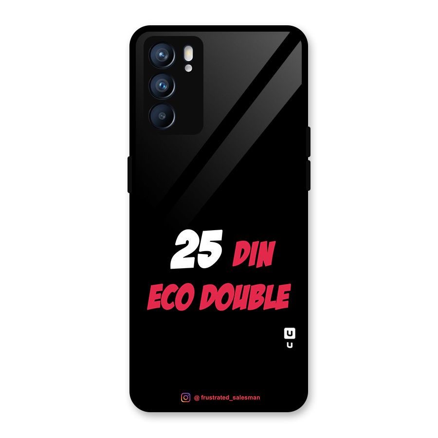 25 Din Eco Double Black Glass Back Case for Oppo Reno6 5G