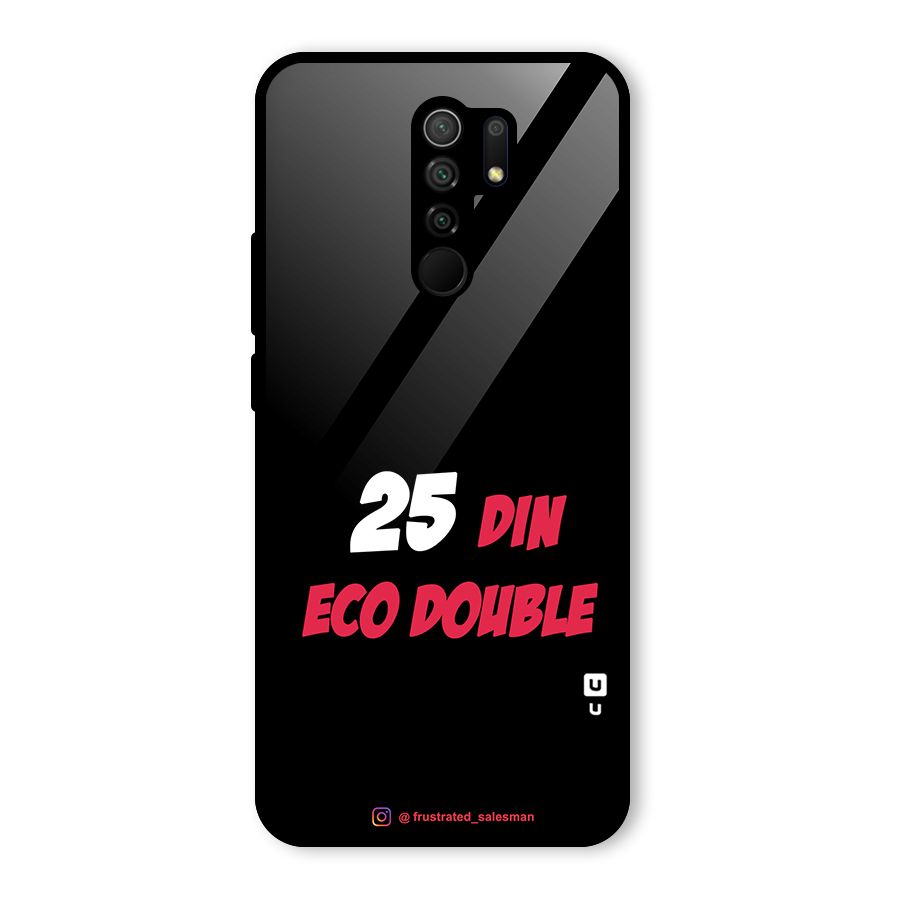 25 Din Eco Double Black Glass Back Case for Poco M2