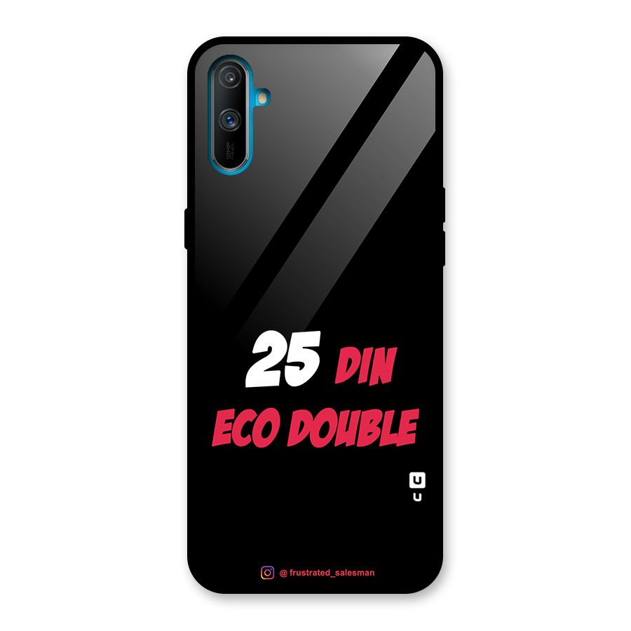 25 Din Eco Double Black Glass Back Case for Realme C3