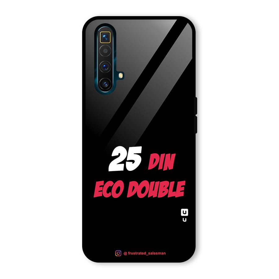 25 Din Eco Double Black Glass Back Case for Realme X3