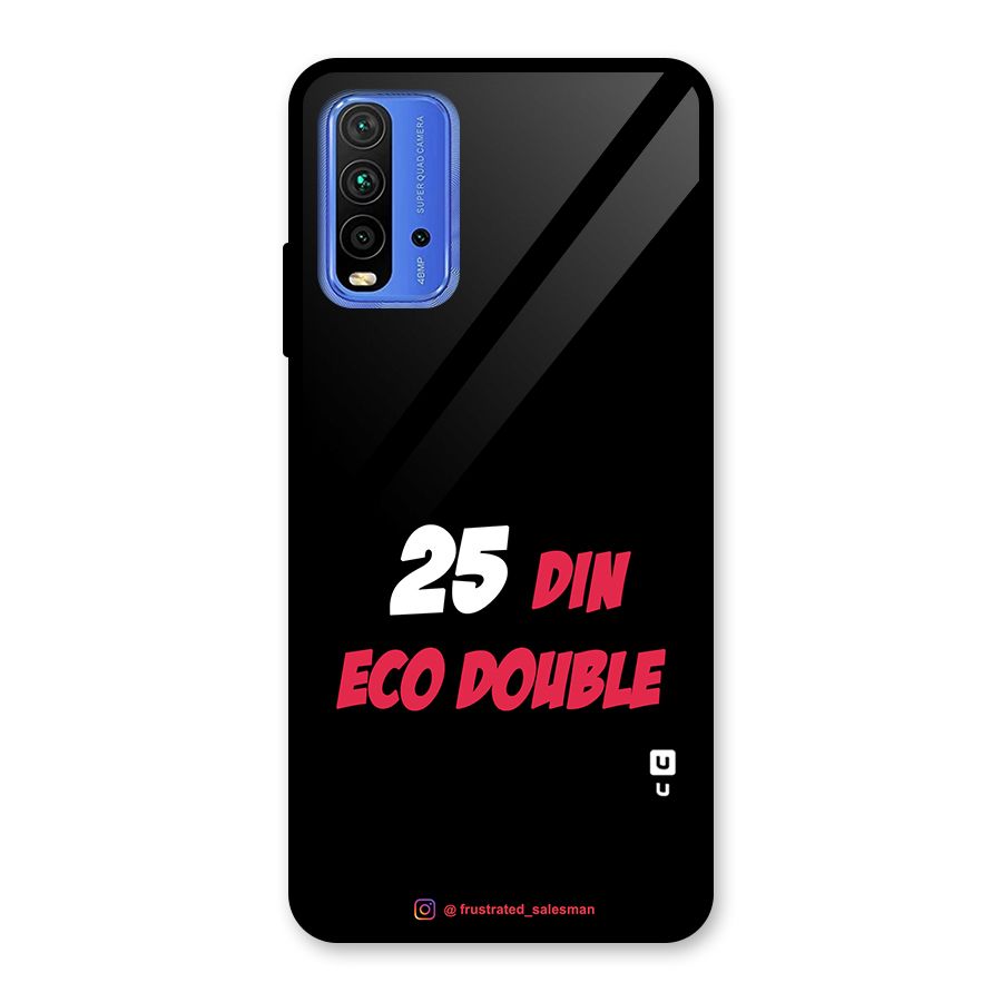 25 Din Eco Double Black Glass Back Case for Redmi 9 Power