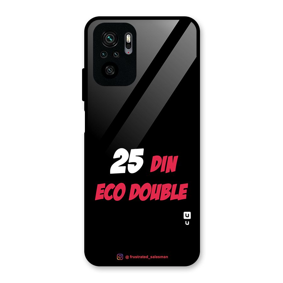 25 Din Eco Double Black Glass Back Case for Redmi Note 10S