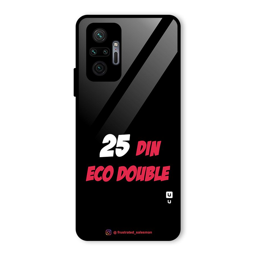 25 Din Eco Double Black Glass Back Case for Redmi Note 10 Pro