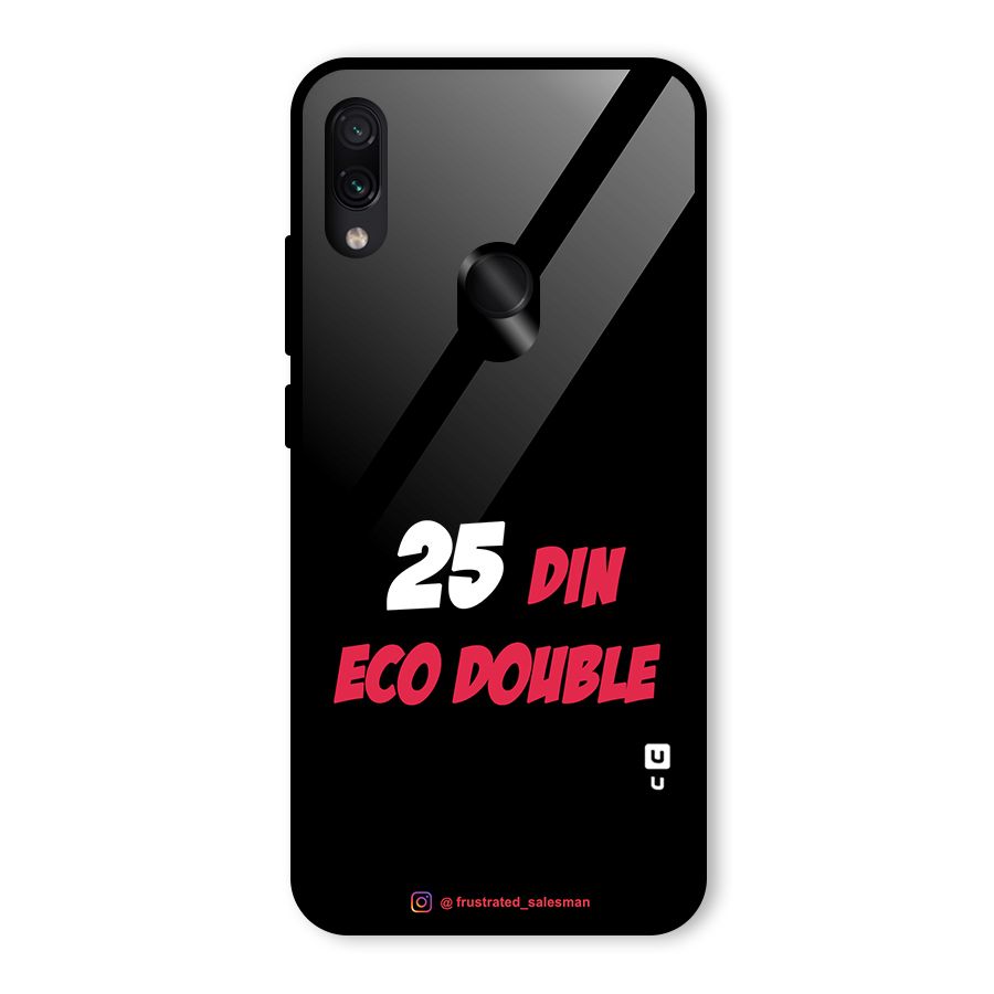 25 Din Eco Double Black Glass Back Case for Redmi Note 7 Pro