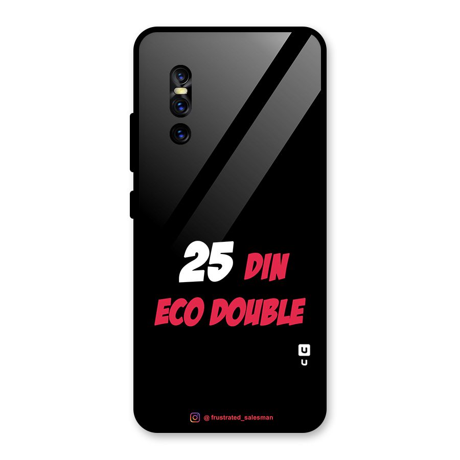 25 Din Eco Double Black Glass Back Case for Vivo V15 Pro
