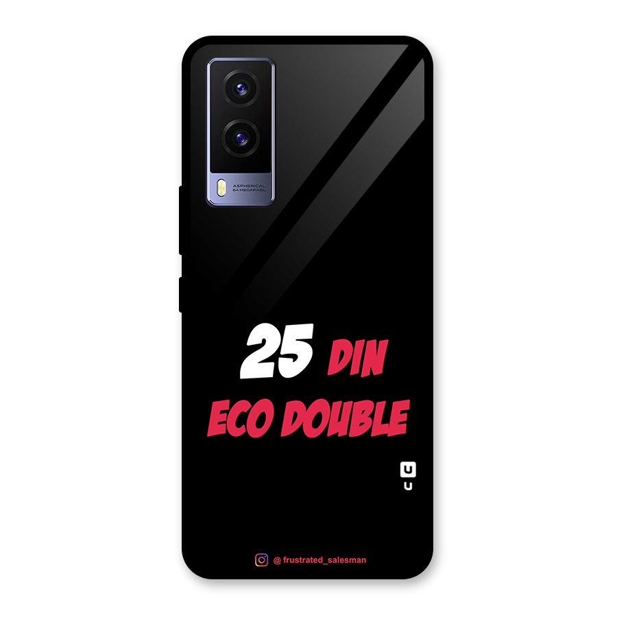 25 Din Eco Double Black Glass Back Case for Vivo V21e 5G