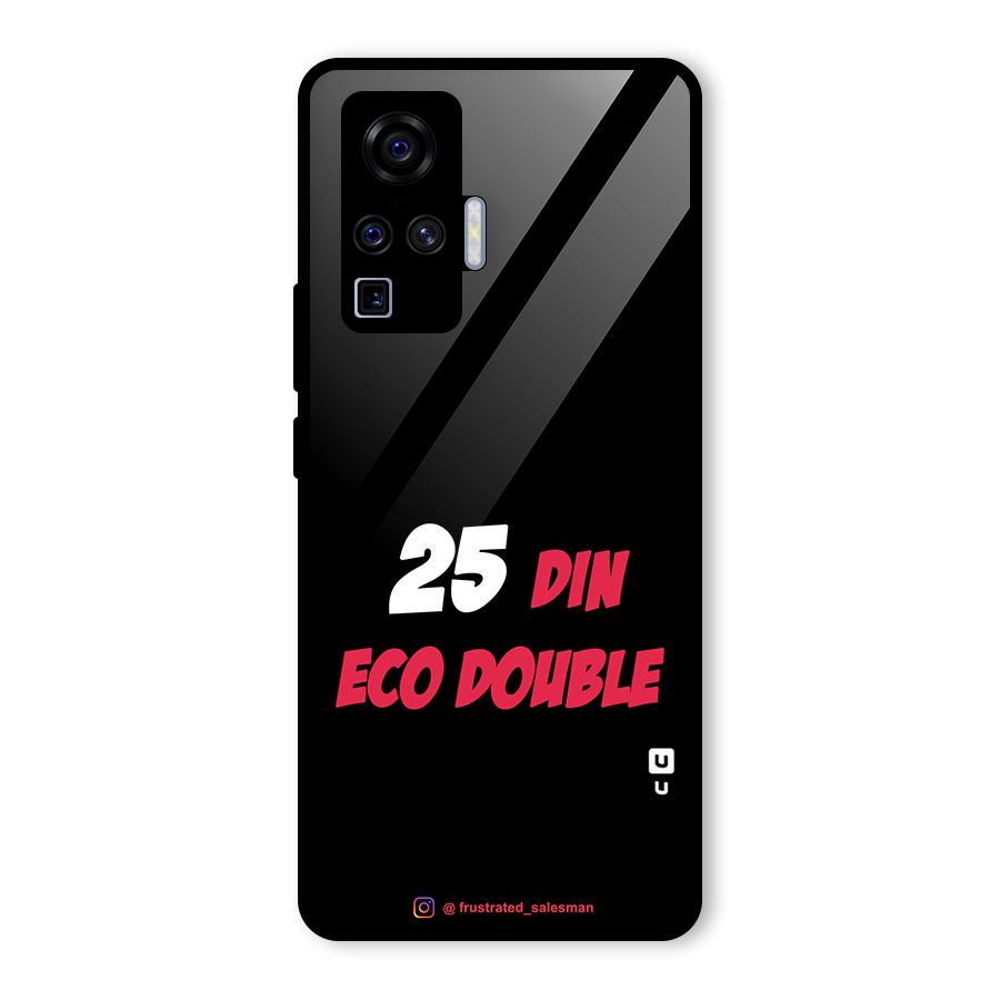 25 Din Eco Double Black Glass Back Case for Vivo X50 Pro