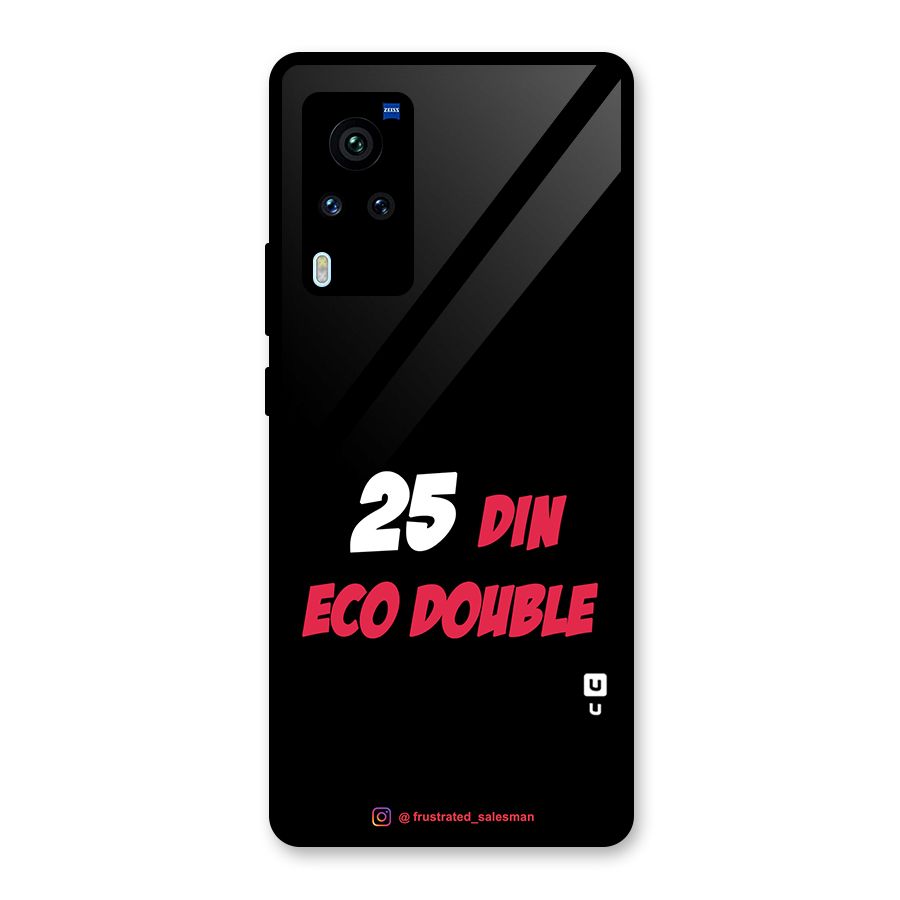 25 Din Eco Double Black Glass Back Case for Vivo X60 Pro