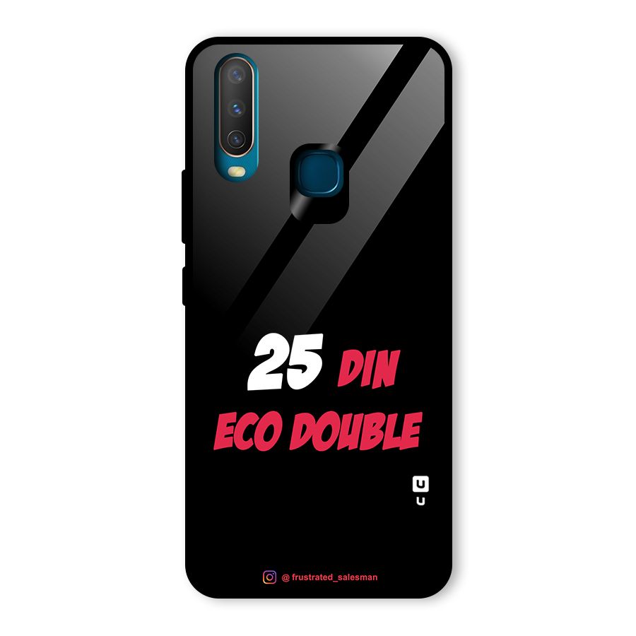 25 Din Eco Double Black Glass Back Case for Vivo Y15