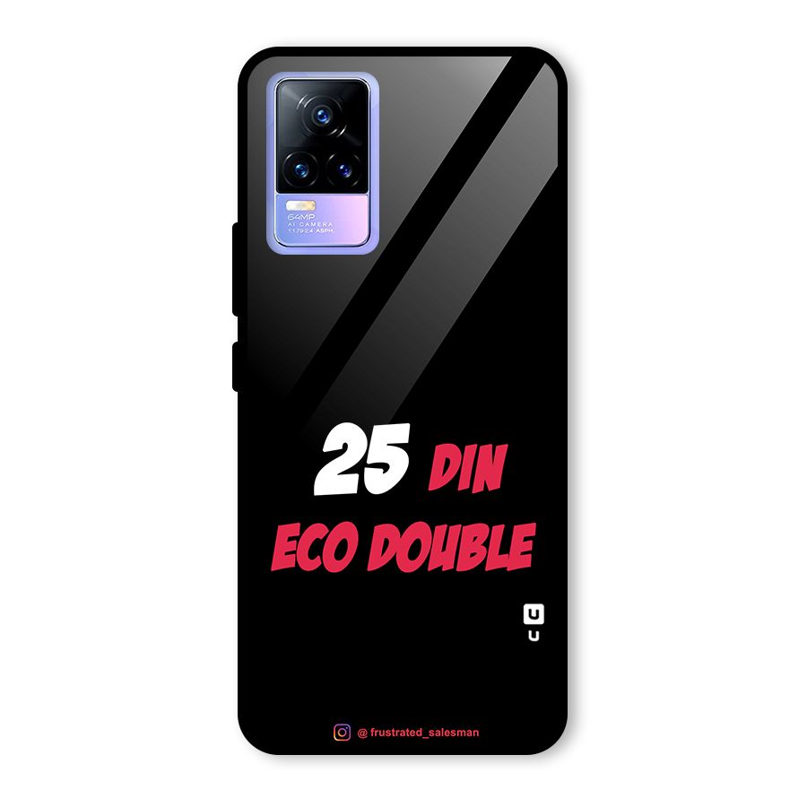 25 Din Eco Double Black Glass Back Case for Vivo Y73