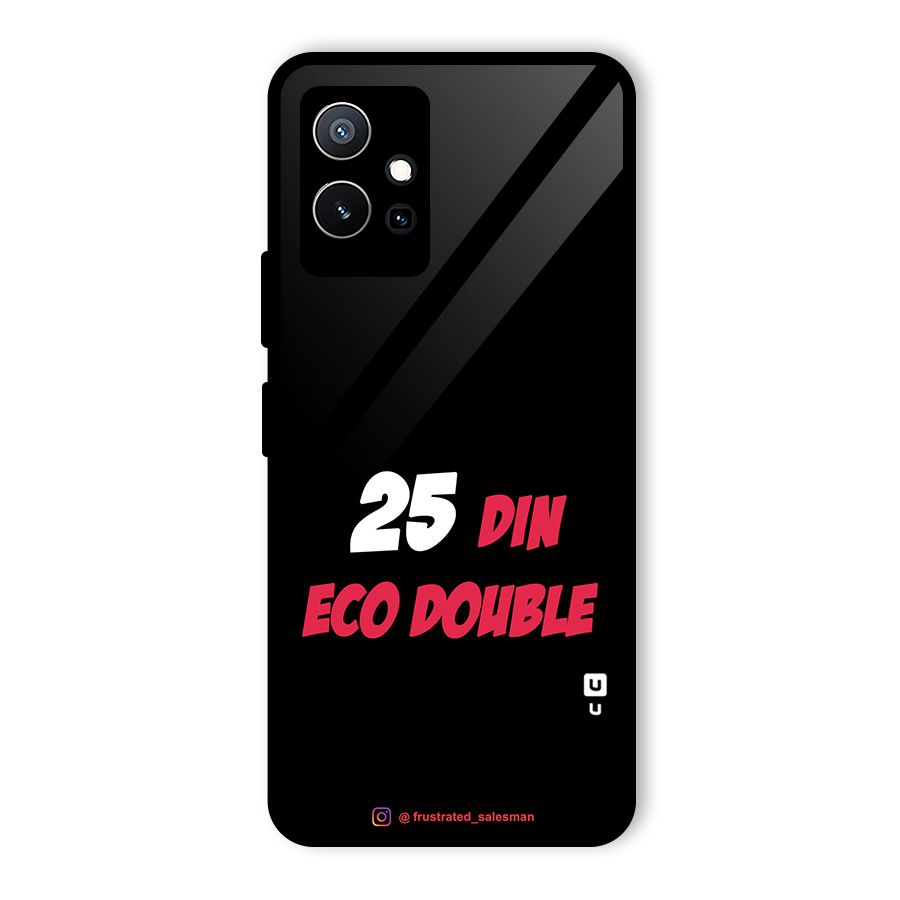 25 Din Eco Double Black Glass Back Case for Vivo Y75 5G