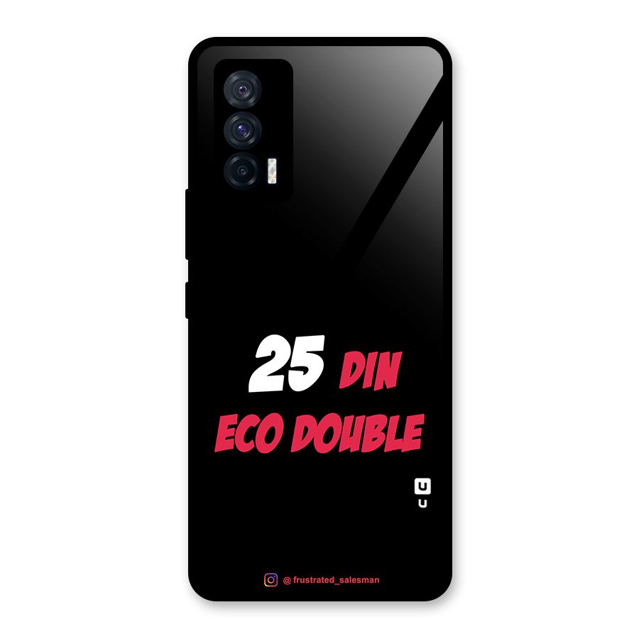 25 Din Eco Double Black Glass Back Case for Vivo iQOO 7 5G