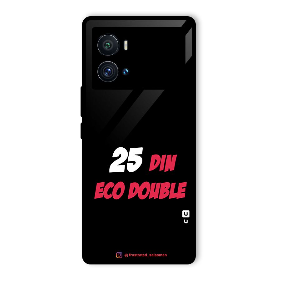 25 Din Eco Double Black Glass Back Case for Vivo iQOO 9 Pro