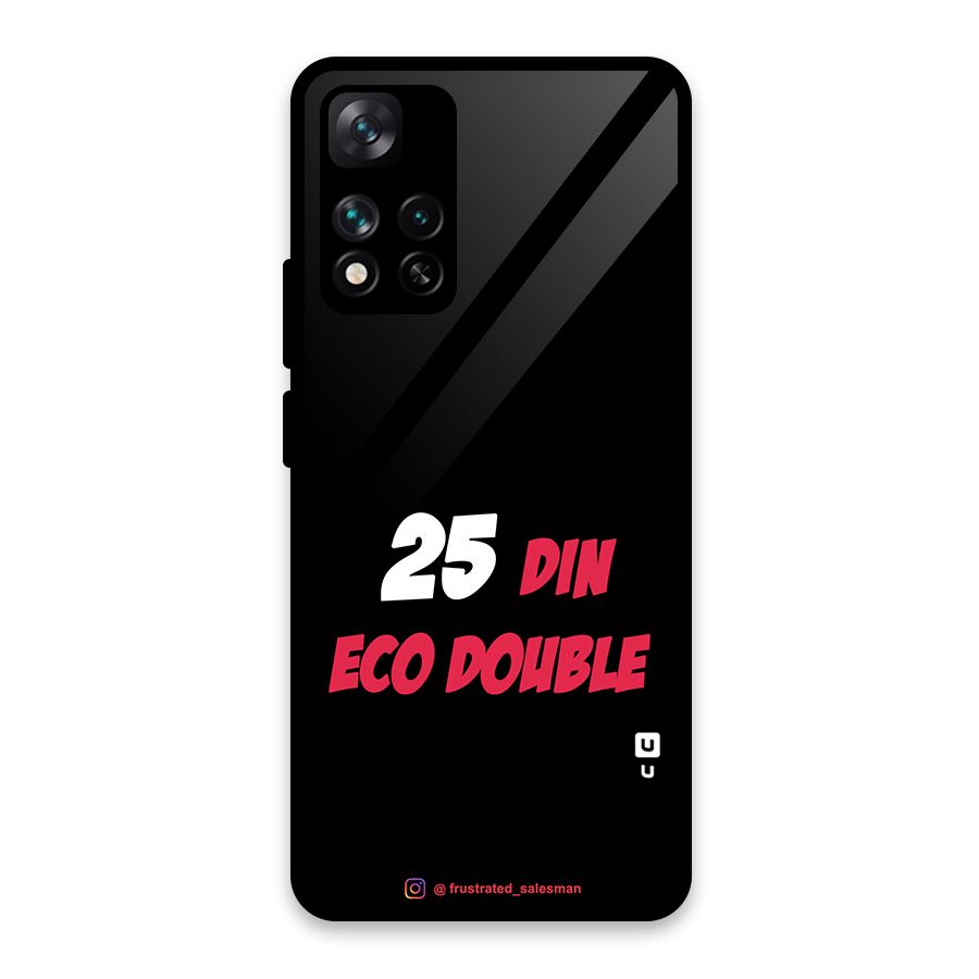 25 Din Eco Double Black Glass Back Case for Xiaomi 11i HyperCharge 5G