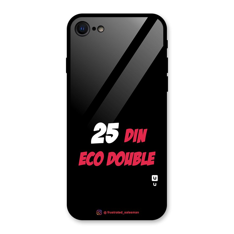 25 Din Eco Double Black Glass Back Case for iPhone 7