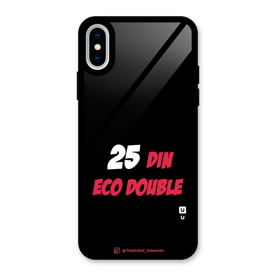 25 Din Eco Double Black Glass Back Case for iPhone X