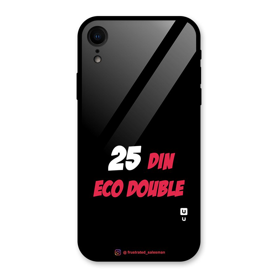 25 Din Eco Double Black Glass Back Case for iPhone XR