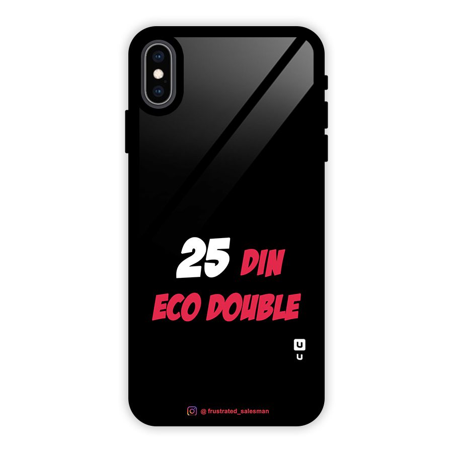 25 Din Eco Double Black Glass Back Case for iPhone XS Max
