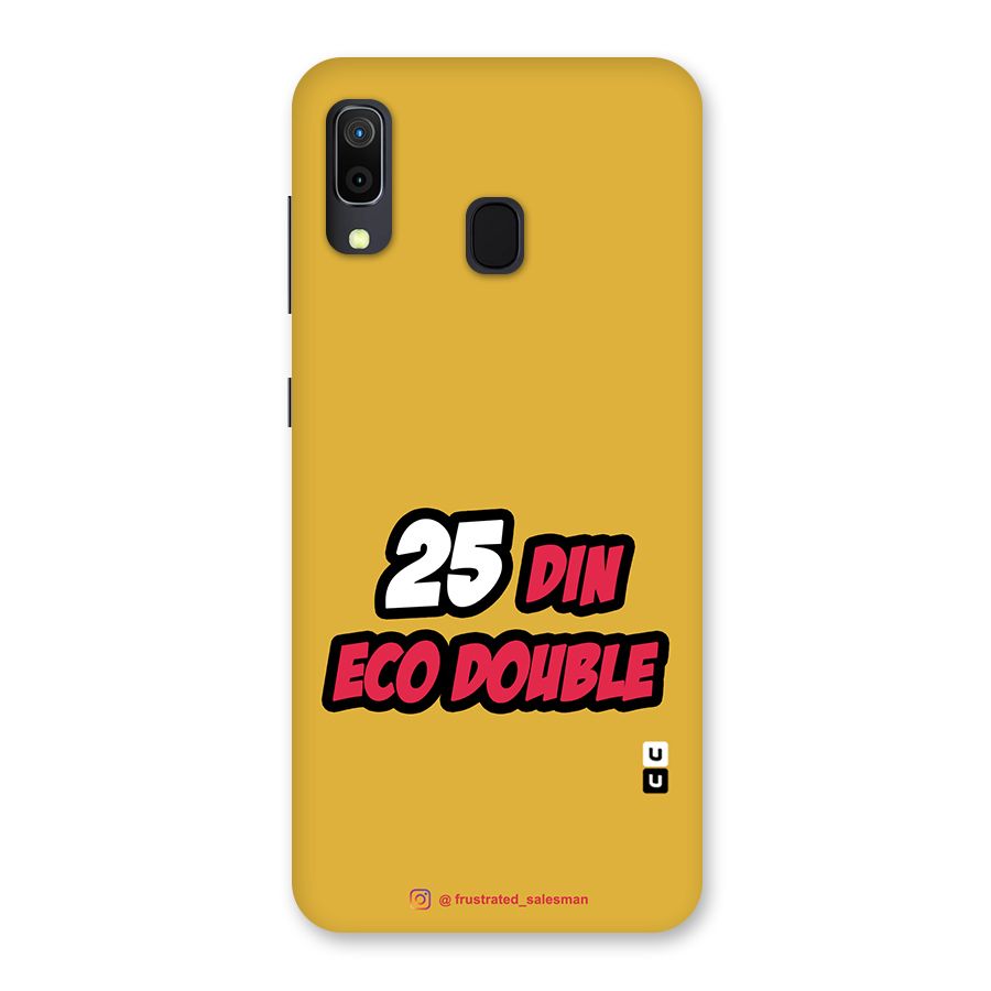 25 Din Eco Double Mustard Yellow Glass Back Case for Galaxy A30