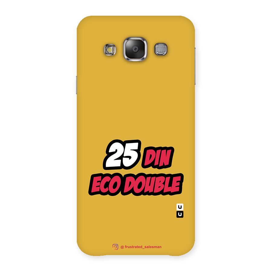 25 Din Eco Double Mustard Yellow Back Case for Galaxy E7