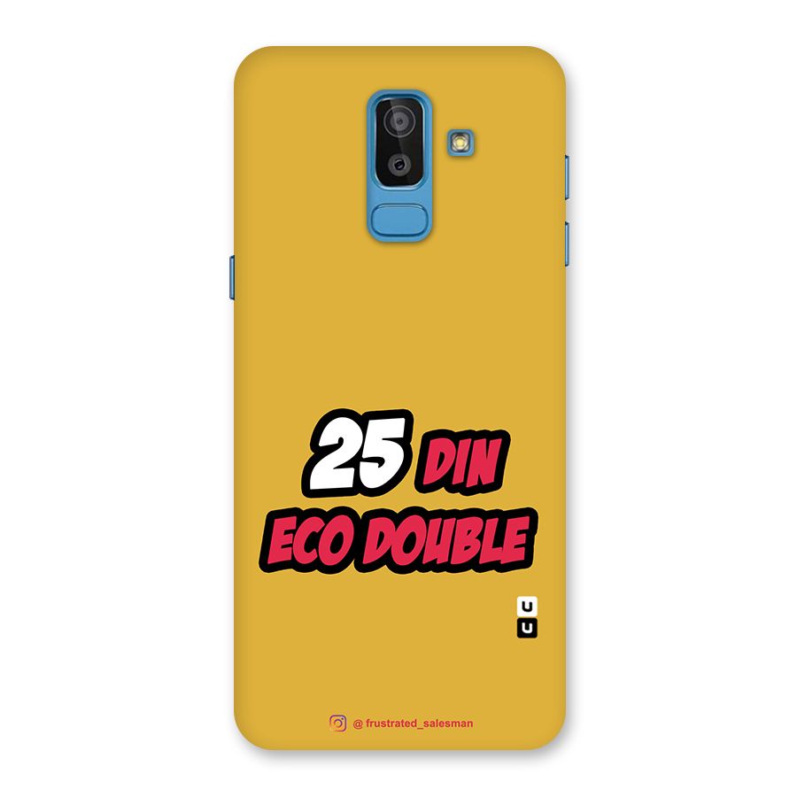 25 Din Eco Double Mustard Yellow Glass Back Case for Galaxy J8