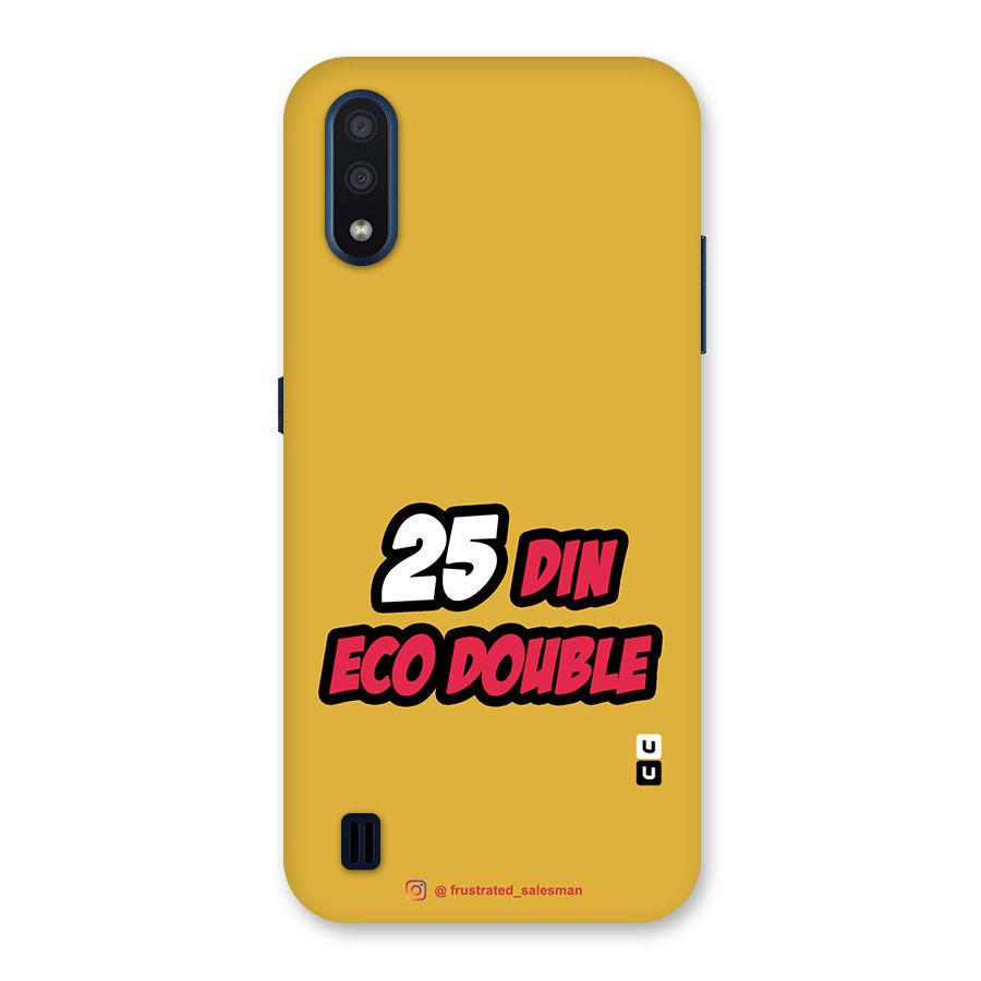 25 Din Eco Double Mustard Yellow Back Case for Galaxy M01