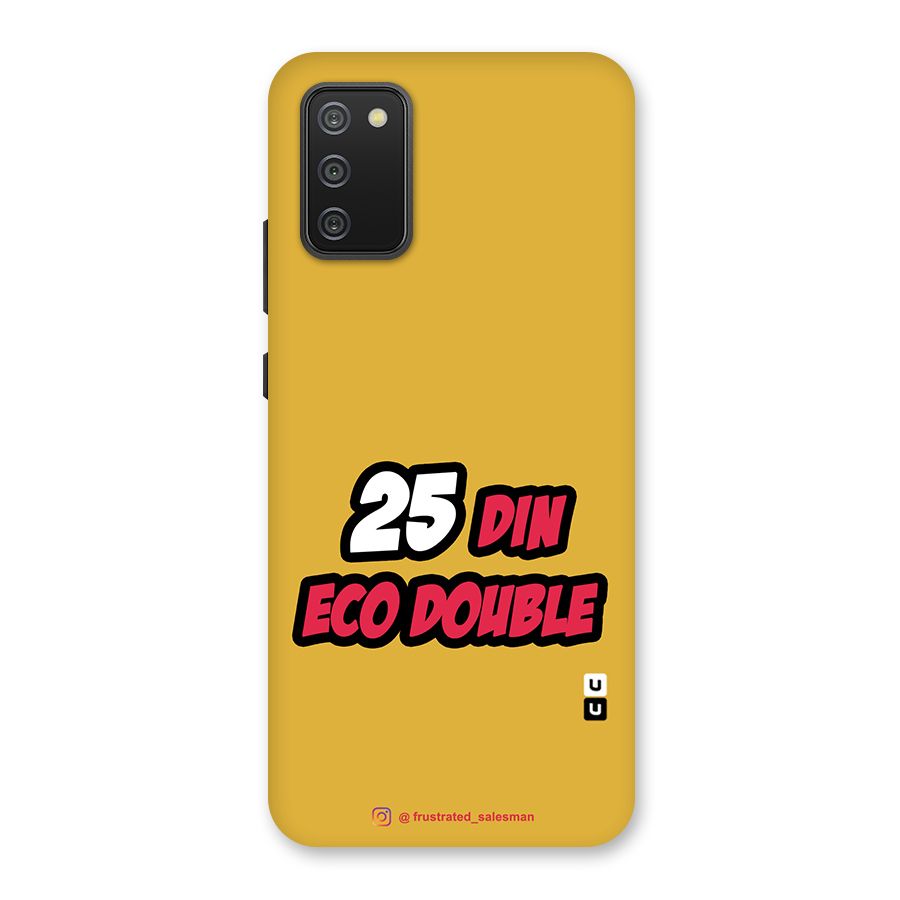 25 Din Eco Double Mustard Yellow Back Case for Galaxy M02s