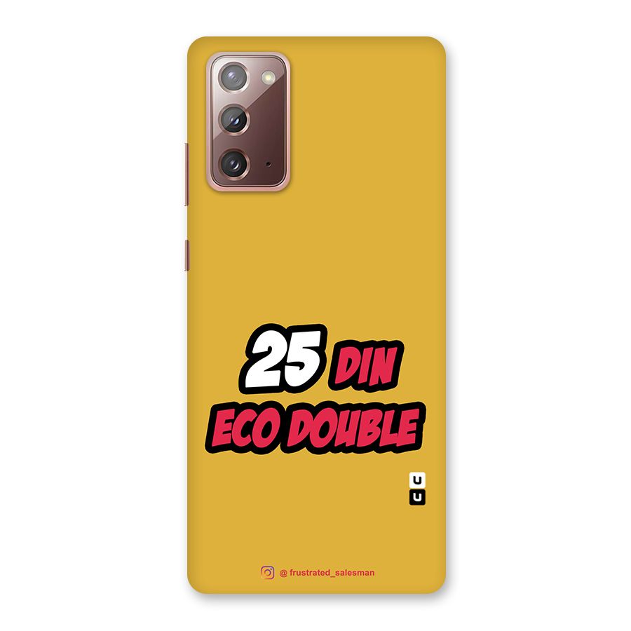 25 Din Eco Double Mustard Yellow Back Case for Galaxy Note 20