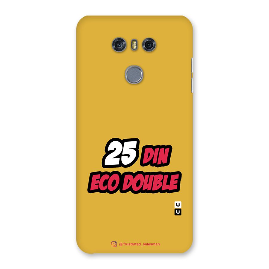 25 Din Eco Double Mustard Yellow Back Case for LG G6