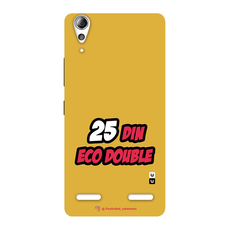 25 Din Eco Double Mustard Yellow Back Case for Lenovo A6000 Plus