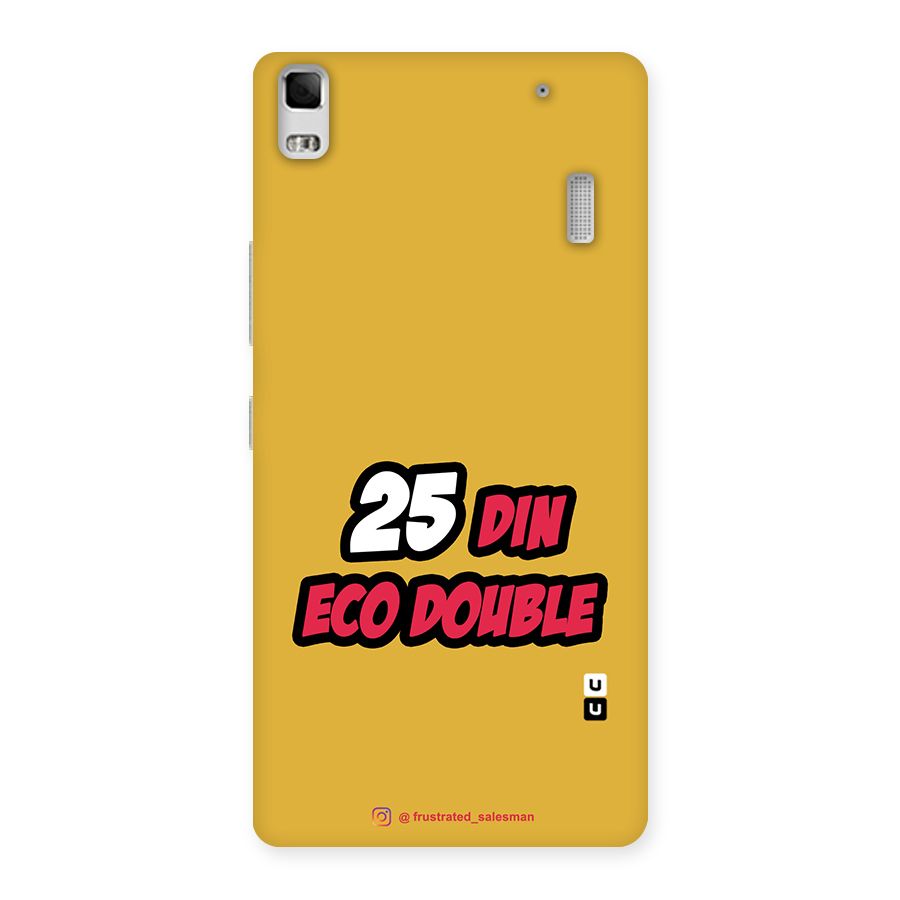 25 Din Eco Double Mustard Yellow Back Case for Lenovo A7000
