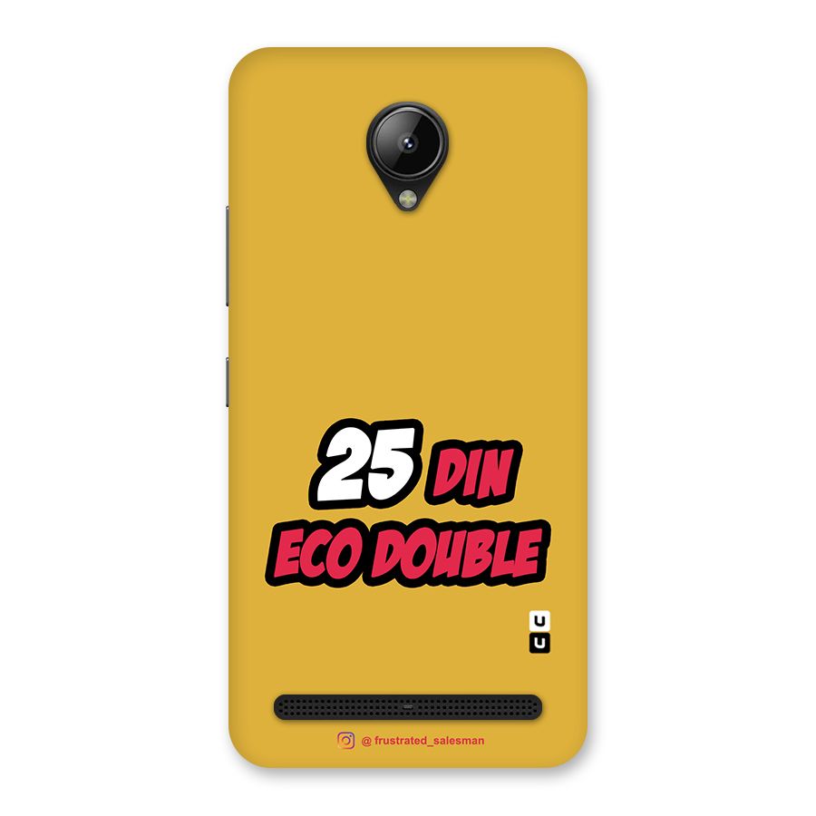25 Din Eco Double Mustard Yellow Back Case for Lenovo C2