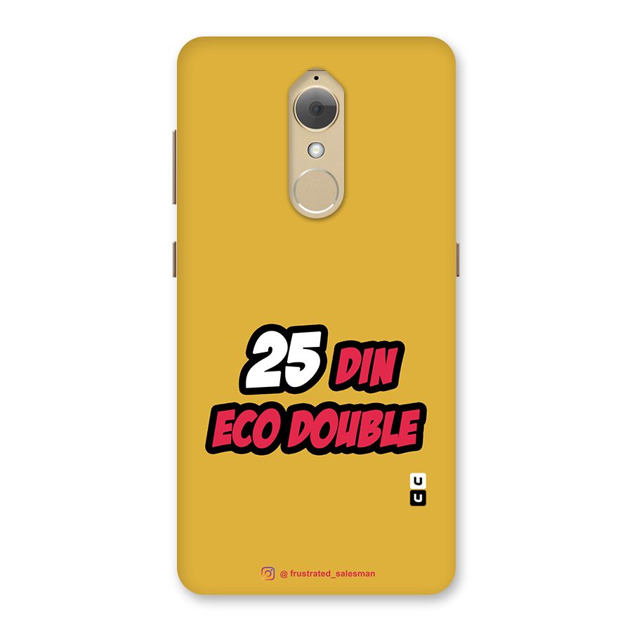25 Din Eco Double Mustard Yellow Back Case for Lenovo K8
