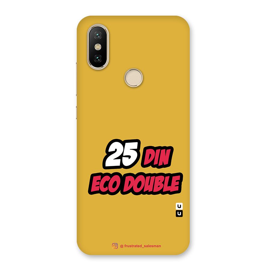 25 Din Eco Double Mustard Yellow Back Case for Mi A2