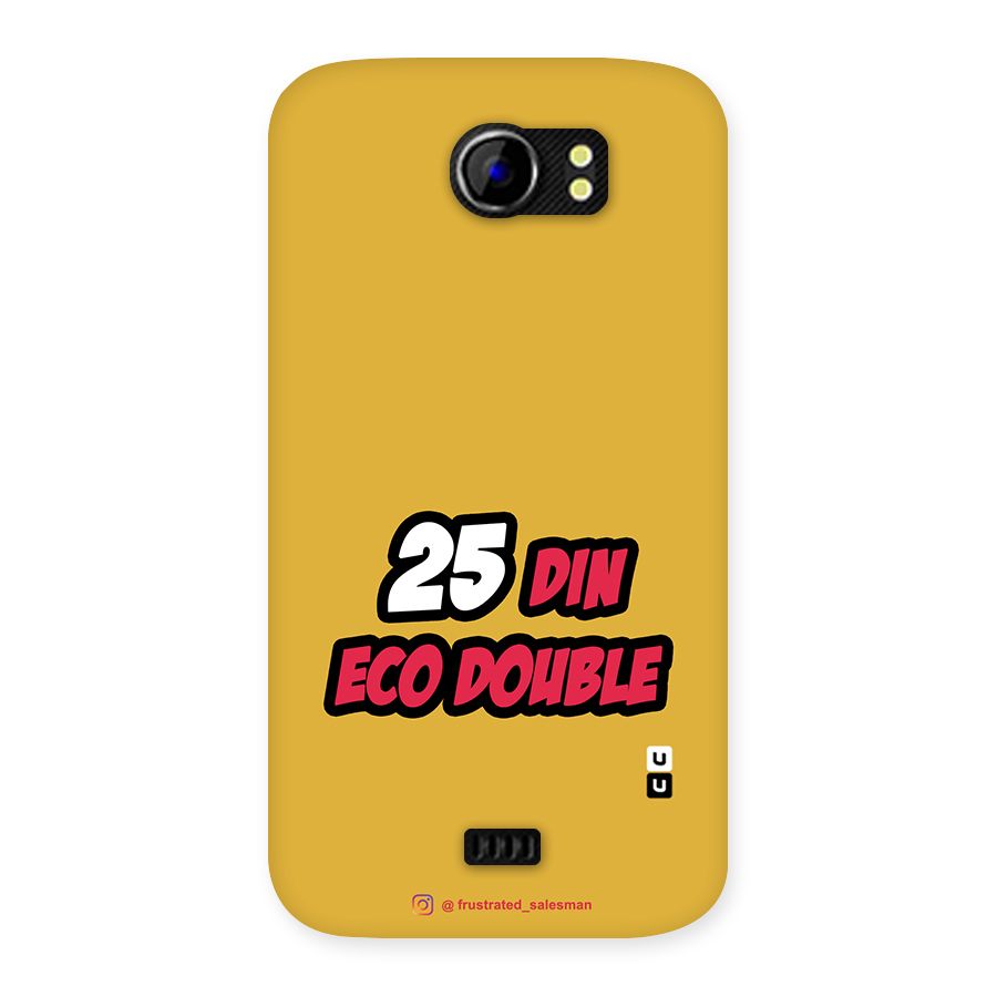 25 Din Eco Double Mustard Yellow Back Case for Micromax Canvas 2 A110